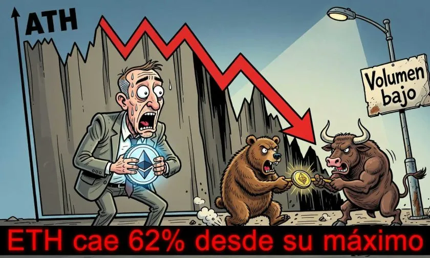 Ethereum cotiza lateral cerca de $1.870 con volumen reducido y sin catalizadores claros