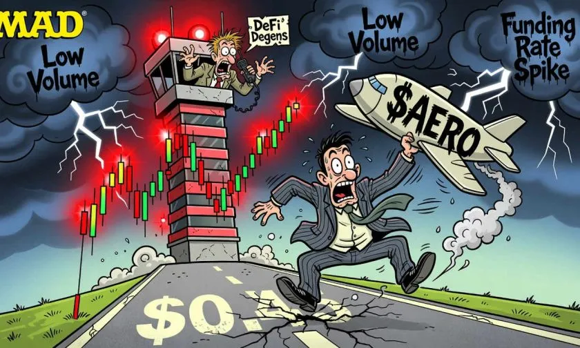 Aerodrome Finance ($AERO) se desploma un 6% y pierde el soporte de $0,50 en medio de baja liquidez