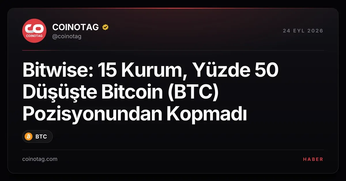 15 kurum, Bitcoin'de yüzde 50 düşüşe rağmen pozisyonunu korudu