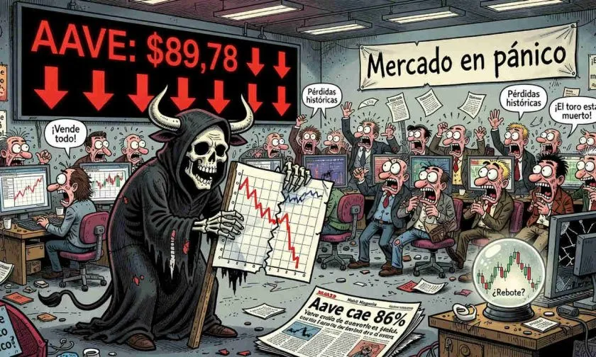 Aave (AAVE) cae a USD $89,78 en medio de baja volatilidad y presión de mercado
