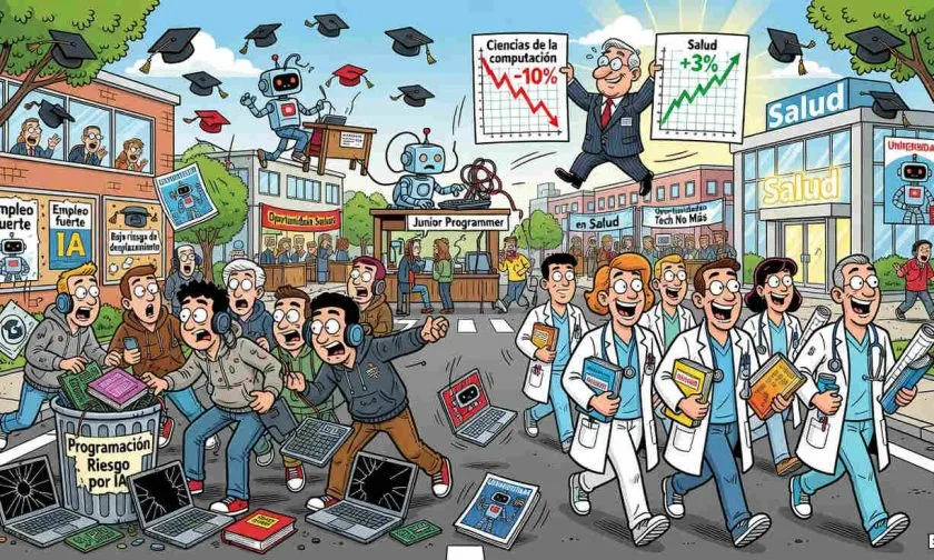 Estudiantes universitarios dejan informática y migran a salud por el auge de la IA