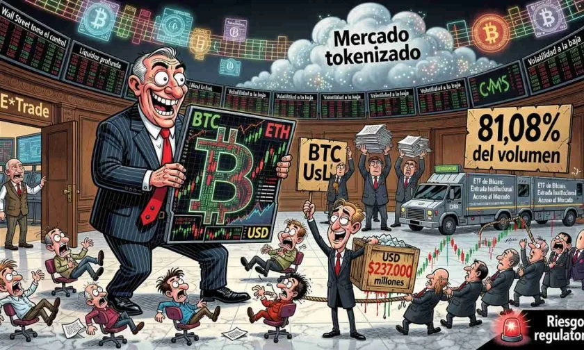 El comercio institucional domina las criptos con el 81,08% del volumen de Coinbase