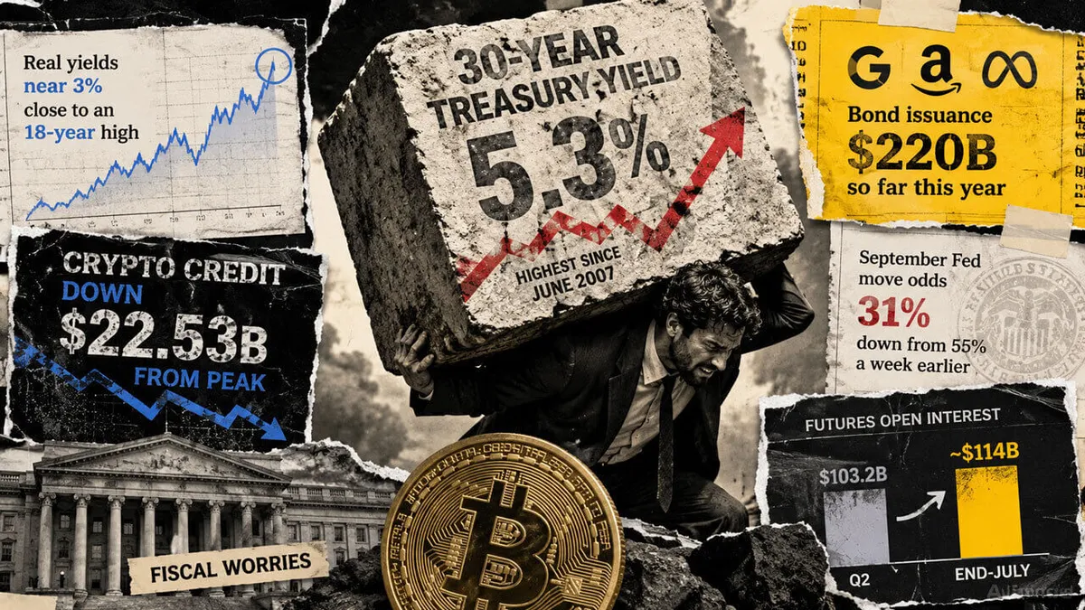 Bitcoin hits $64,610 as Treasury yield rises past 5.3% with $22.5B less credit