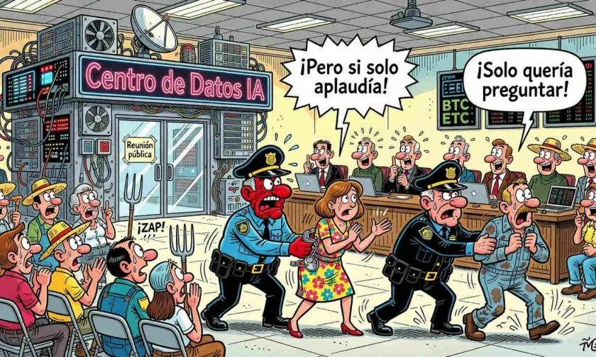 Protestas en EE.UU. contra centros de datos de IA terminan con 37 arrestos por aplaudir