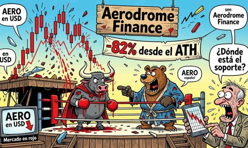 Aerodrome Finance desploma y pierde un 4,55% en plena corrección del mercado