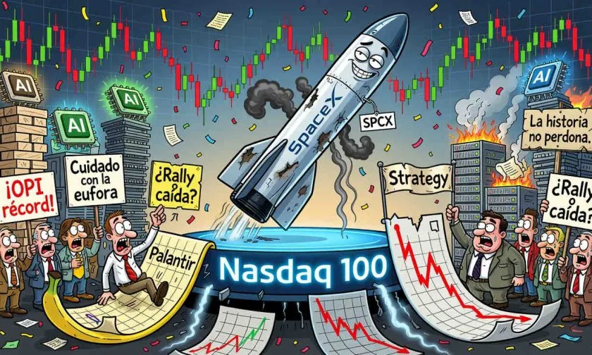 SpaceX entra al Nasdaq 100, pero la historia enfría el entusiasmo