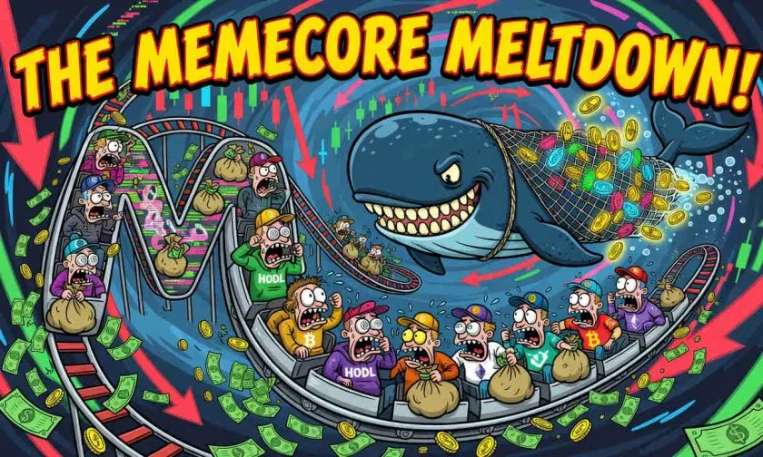 MemeCore ($M) se desploma un 4% y pierde soporte en su peor semana desde el pico de abril