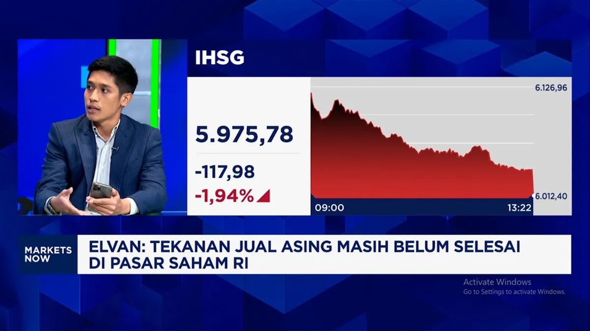 Pelepasan saham konglomerat seret IHSG anjlok ke level 5.900-an