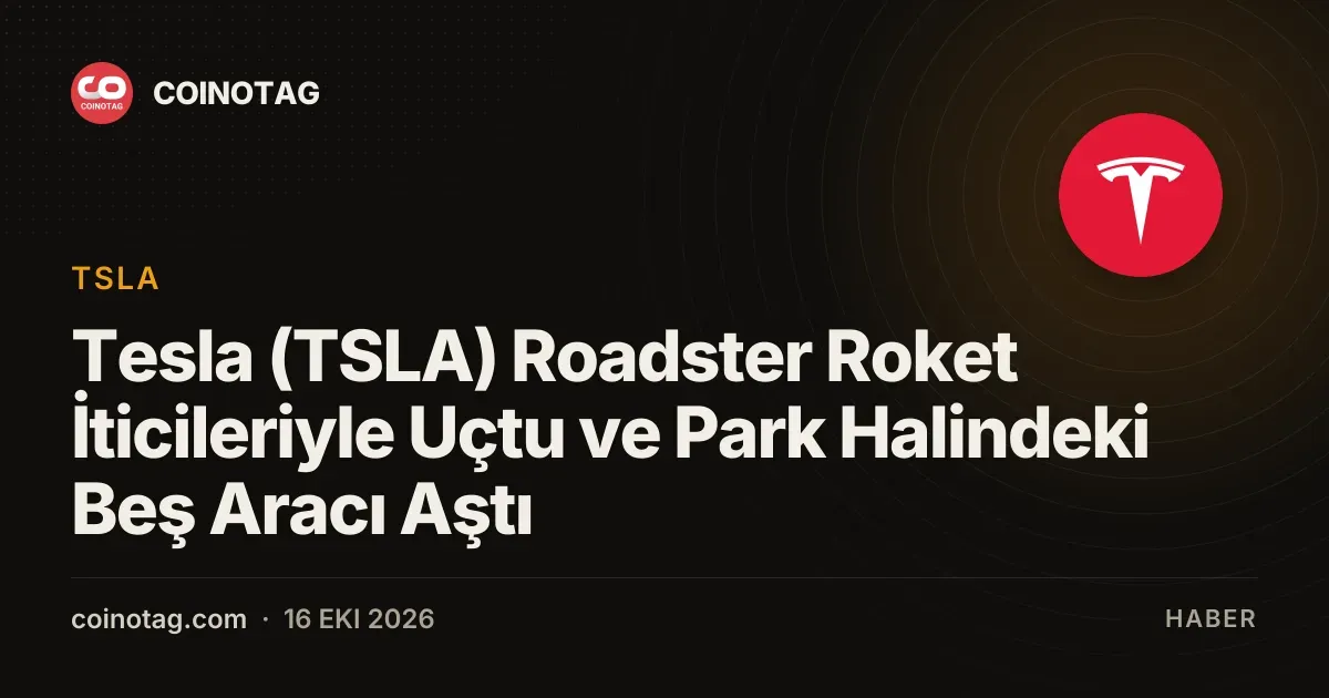 Tesla (TSLA) Roadster Roket İticileriyle Uçtu ve Park Halindeki Beş Aracı Aştı