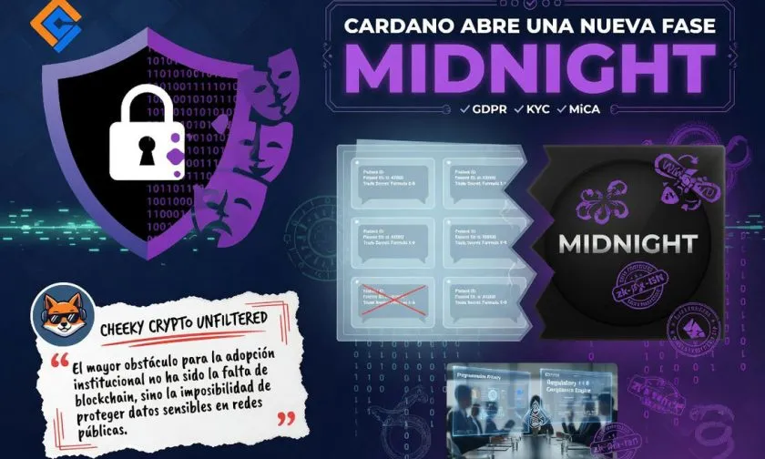 Cardano impulsa a Midnight con privacidad programable y una escasez de 360 días