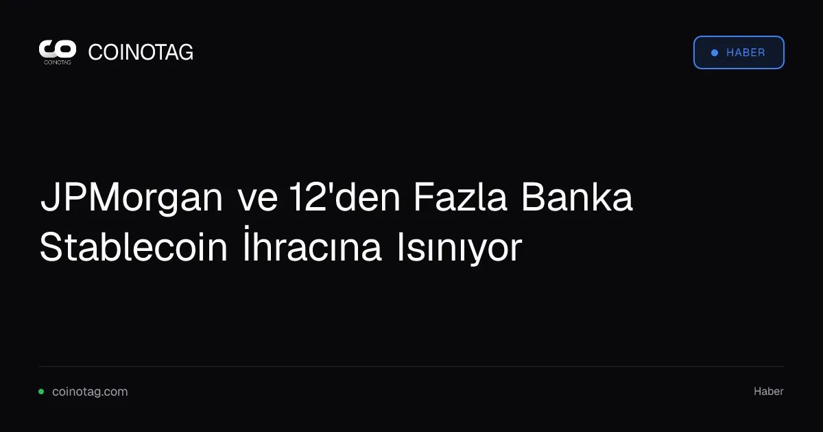 JPMorgan ve 12'den fazla banka dolara odaklı stablecoin girişimi için çalışıyor