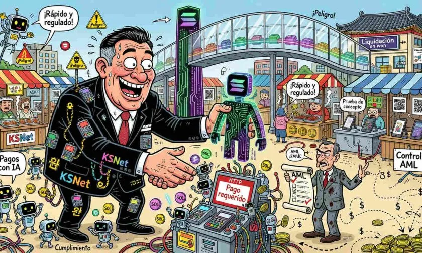 Gigante financiero KSNet y Solana prueban pagos con Blockchain e IA en Corea del Sur