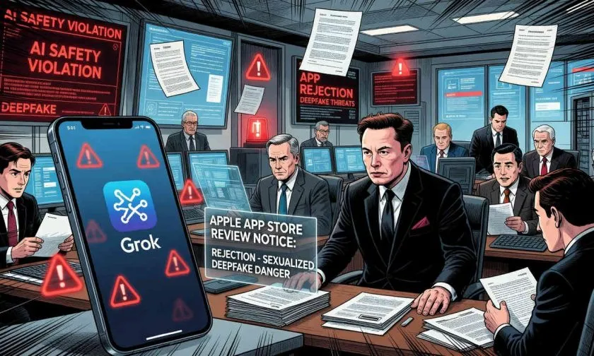 Apple amenazó con sacar a Grok de la App Store por deepfakes sexualizados