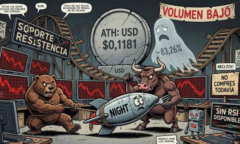 Midnight ($NIGHT) repunta 7,82% el 2 de agosto pero sigue 83% bajo su máximo histórico