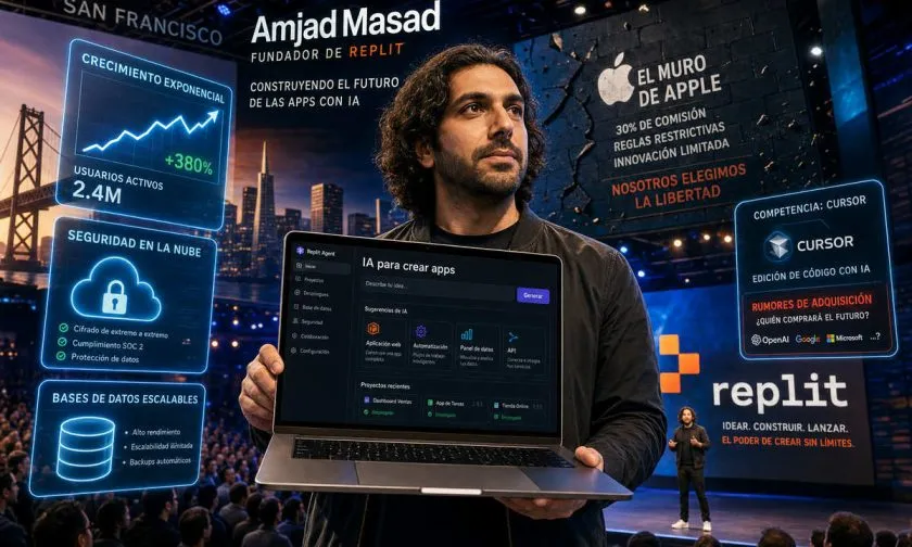 Replit rechaza venderse a Apple tras crecer a USD $1.000 millones y en plena ola de fusiones IA