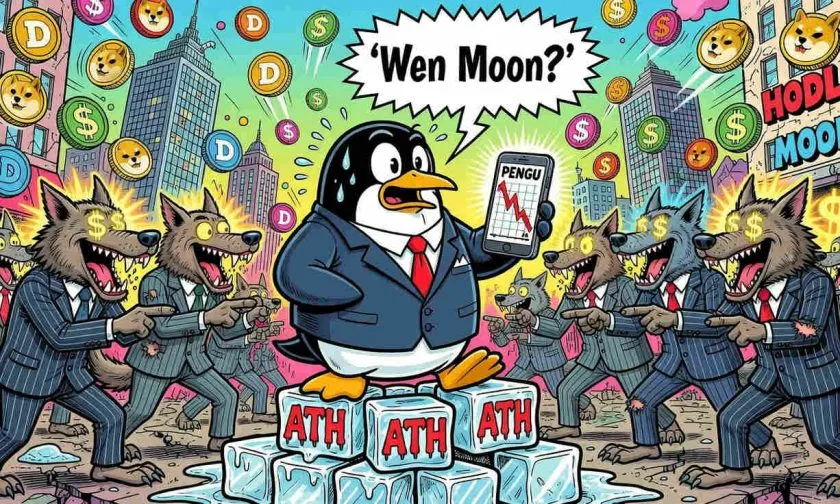 PENGU repunta un 4.4% pero sigue un 87% por debajo de su máximo histórico