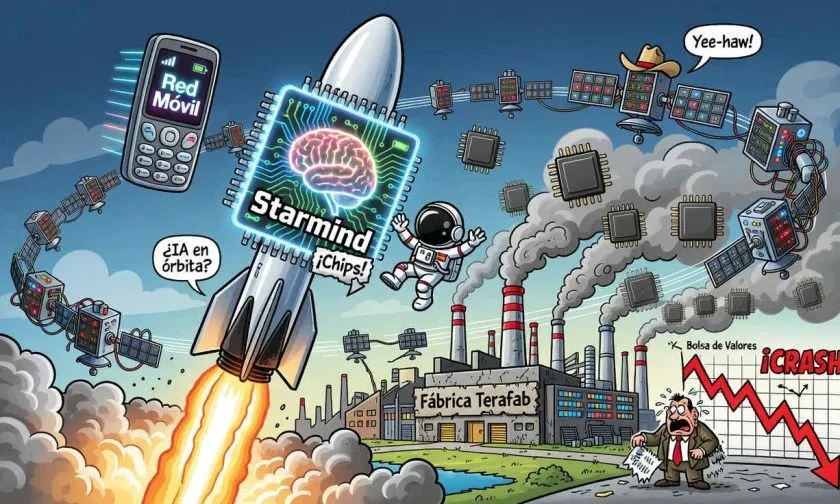 SpaceX lanza Starmind: red orbital de IA y fábrica de chips por USD $16.800 millones