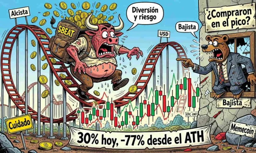 Audiera ($BEAT) repunta 30% en un día, pero aún lejos de su máximo histórico