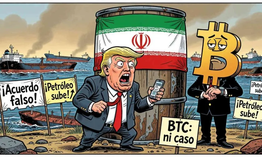 Irán desmiente acuerdo sobre Ormuz, petróleo sube y Bitcoin ni se inmuta