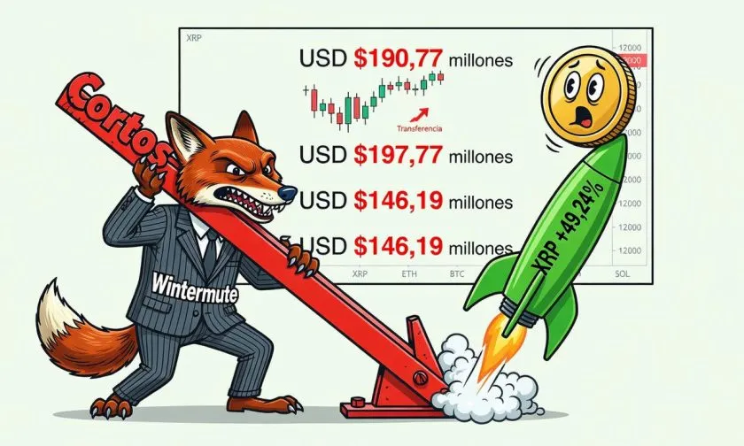 Wintermute eleva sus cortos de XRP mientras aumenta su exposición en Hyperliquid