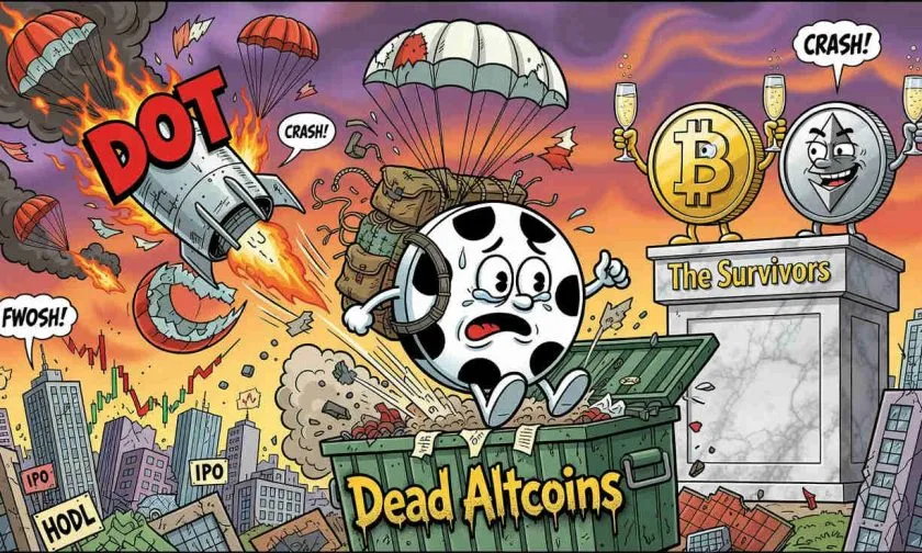 Polkadot ($DOT) se hunde un 3.67% y pierde los $0.84 mientras el mercado cripto se tiñe de rojo