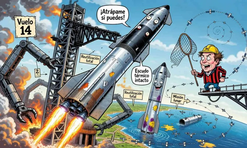 SpaceX prepara el primer intento de atrapar la nave Starship con la torre