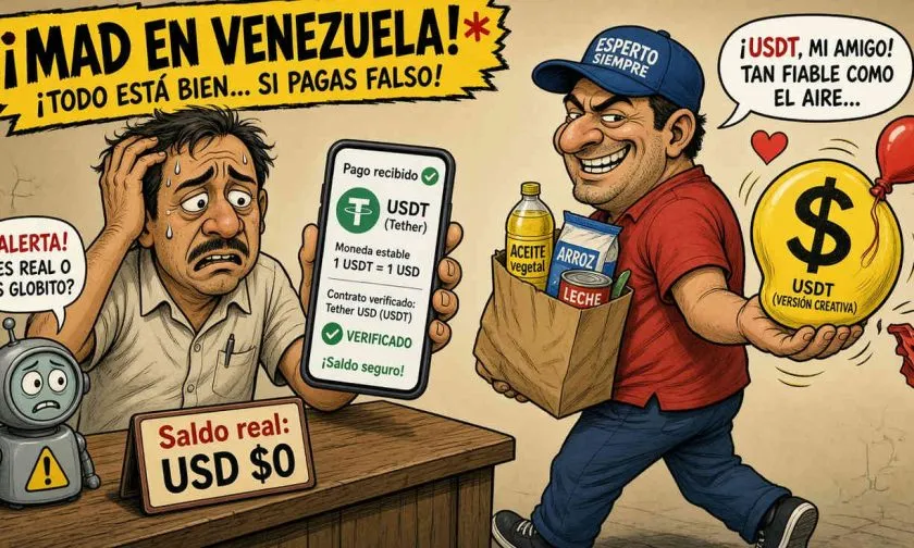 Estafadores usan USDT falsos para engañar a comerciantes en Venezuela