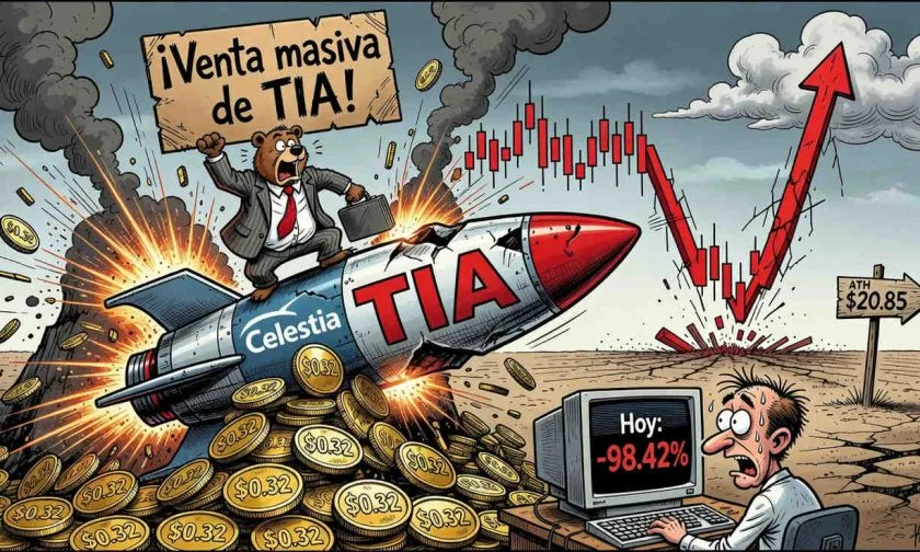 Celestia (TIA) se aferra a los 0,32 dólares con volumen bajo la mitad de su promedio mensual