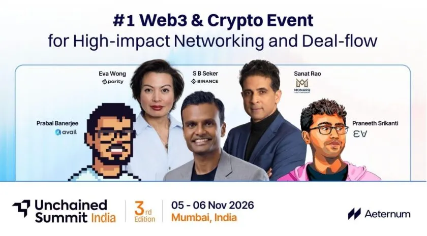 Unchained Summit India se celebra en Mumbai los días 5 y 6 de noviembre de 2026