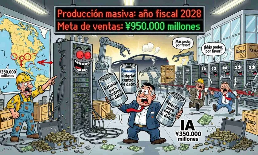 Panasonic fabricará baterías para centros de datos en Kansas desde 2028