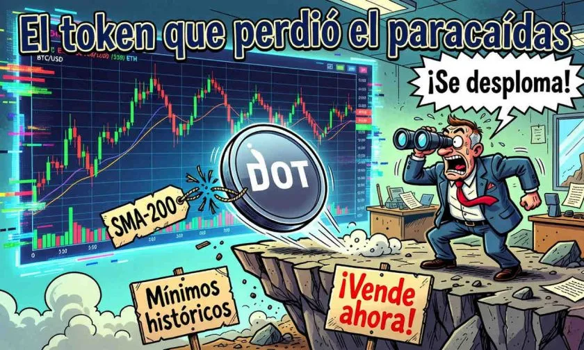 Polkadot cae a USD $0,787, acumulando una pérdida del 98,57% desde su pico de 2021