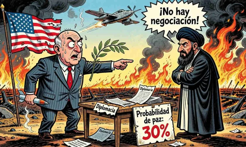 Irán rechaza diplomacia: Mark Penn sugiere fuerza militar inevitable
