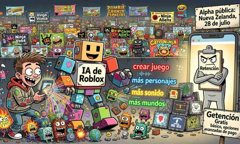 Roblox permitirá crear juegos con IA desde el teléfono, todo con indicaciones de texto