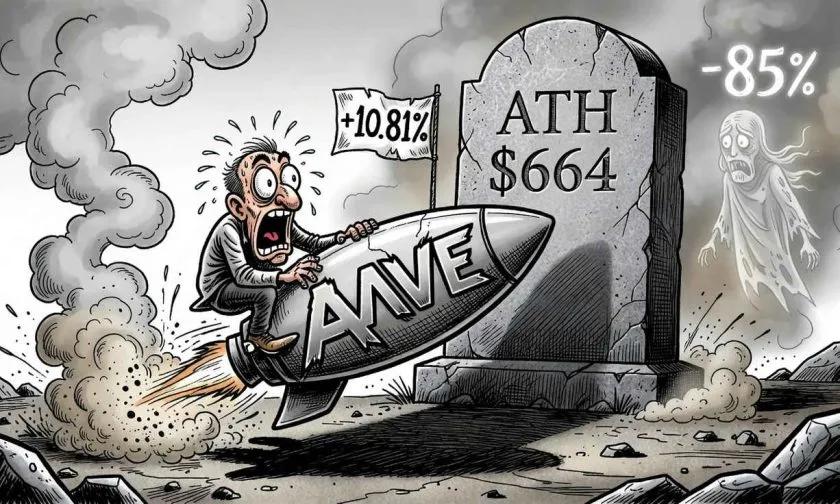 Aave despierta con un repunte del 10,81% mientras traders evalúan su ruptura técnica