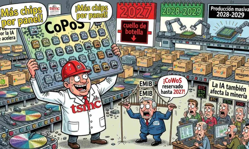 TSMC prepara CoPoS para competir con Intel y aliviar el cuello de botella de los chips de IA