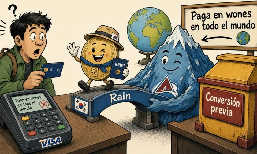 KRW1 se integra a pagos Visa a través de Rain y Avalanche para comercios globales