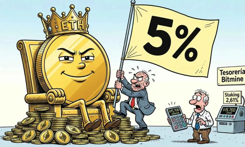 Bitmine aumenta sus reservas de Ethereum con compra de 28.086 ETH, llega a 5,93 millones