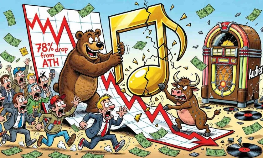 Audiera ($BEAT) se desploma un 10,5% tras rally especulativo: ¿nivel de soporte o colapso total?