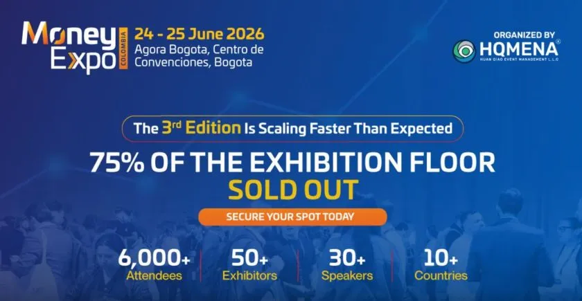 Money Expo Colombia 2026 ya registra 75% de espacios de exhibición vendidos en medio de fuerte demanda