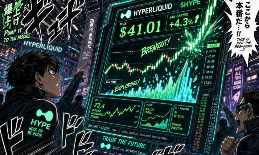 Hyperliquid ($HYPE) sube 4,3% y prueba resistencias clave (01/05/2026)