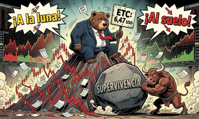 Ethereum Classic desciende a $6,47, presionado por ventas continuas y bajo volumen