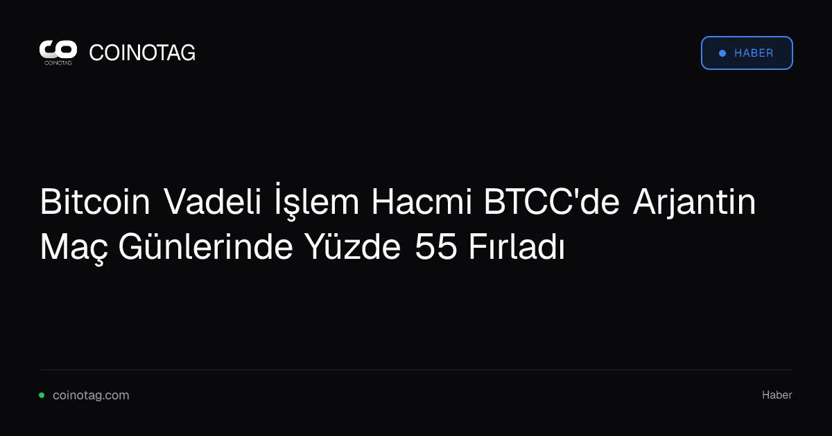 Bitcoin Vadeli İşlem Hacmi BTCC'de Arjantin Maç Günlerinde Yüzde 55 Fırladı