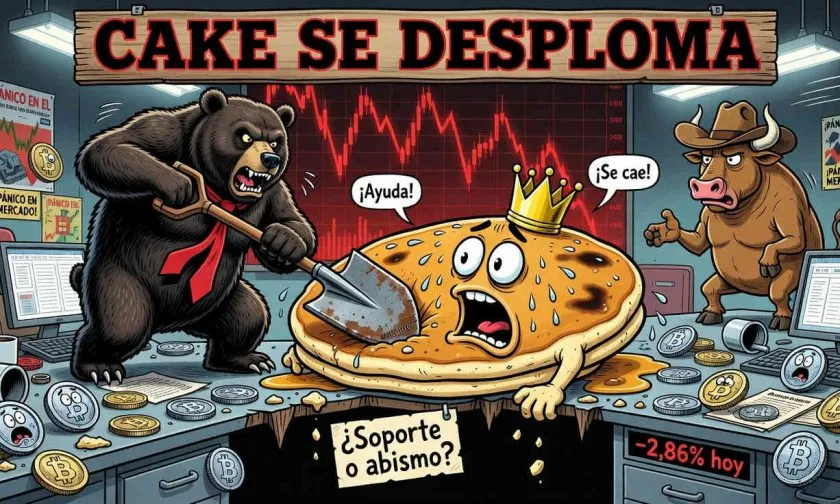 CAKE cae a USD $1,4: análisis de mercado y niveles clave