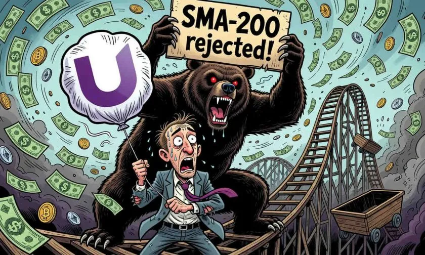 Uniswap sufre una caída del 5% y rompe por debajo de la SMA de 200 días
