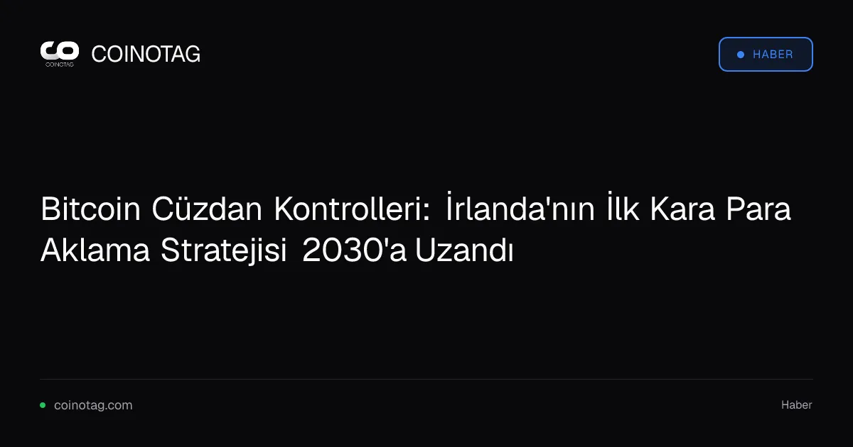 Bitcoin Cüzdan Kontrolleri: İrlanda'nın İlk Kara Para Aklama Stratejisi 2030'a Uzandı