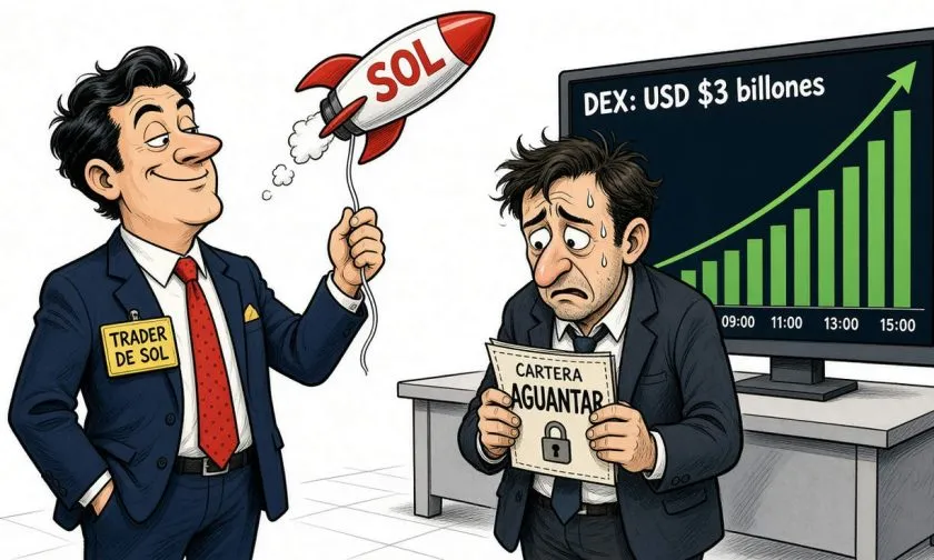 Solana muestra leve crecimiento mientras se consolida entre tokenizados y DEX