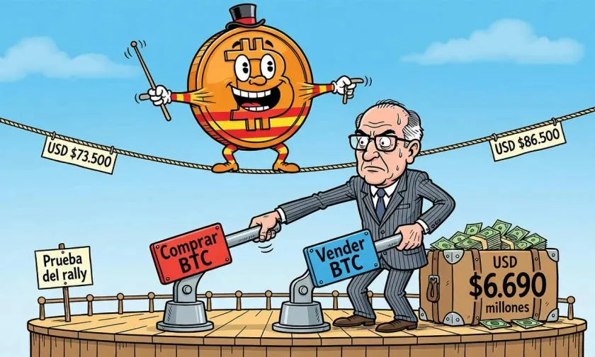 Bitcoin alcanza 24% de ganancias, pero enfrenta prueba clave en $73,500 según Bitfinex