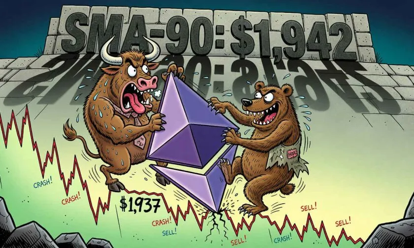 Ethereum se consolida en los USD $1.937 mientras busca superar la resistencia de 90 días este 22 de julio