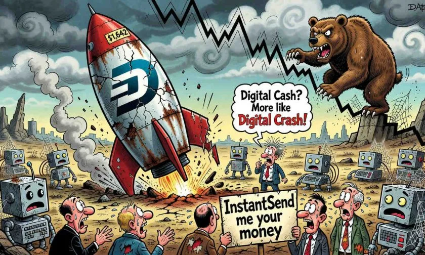 Dash lucha por mantenerse a flote: el token retrocede un 1,61% mientras los promedios móviles pesan