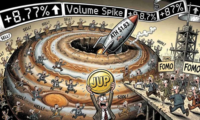Júpiter ($JUP) explota con un 8,77% y mira a máximos de dos semanas